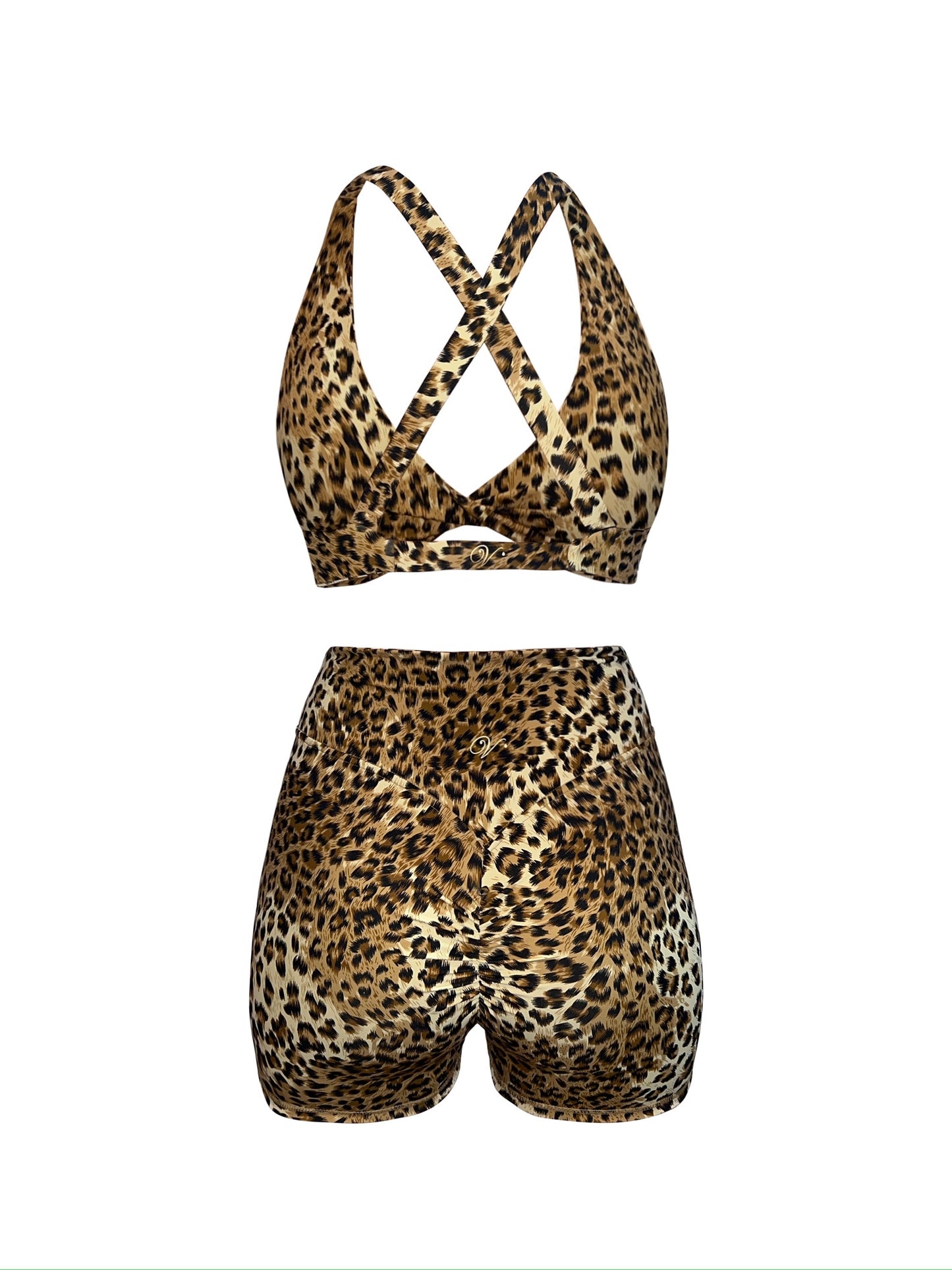 Leopard High-Rise Shorts Set