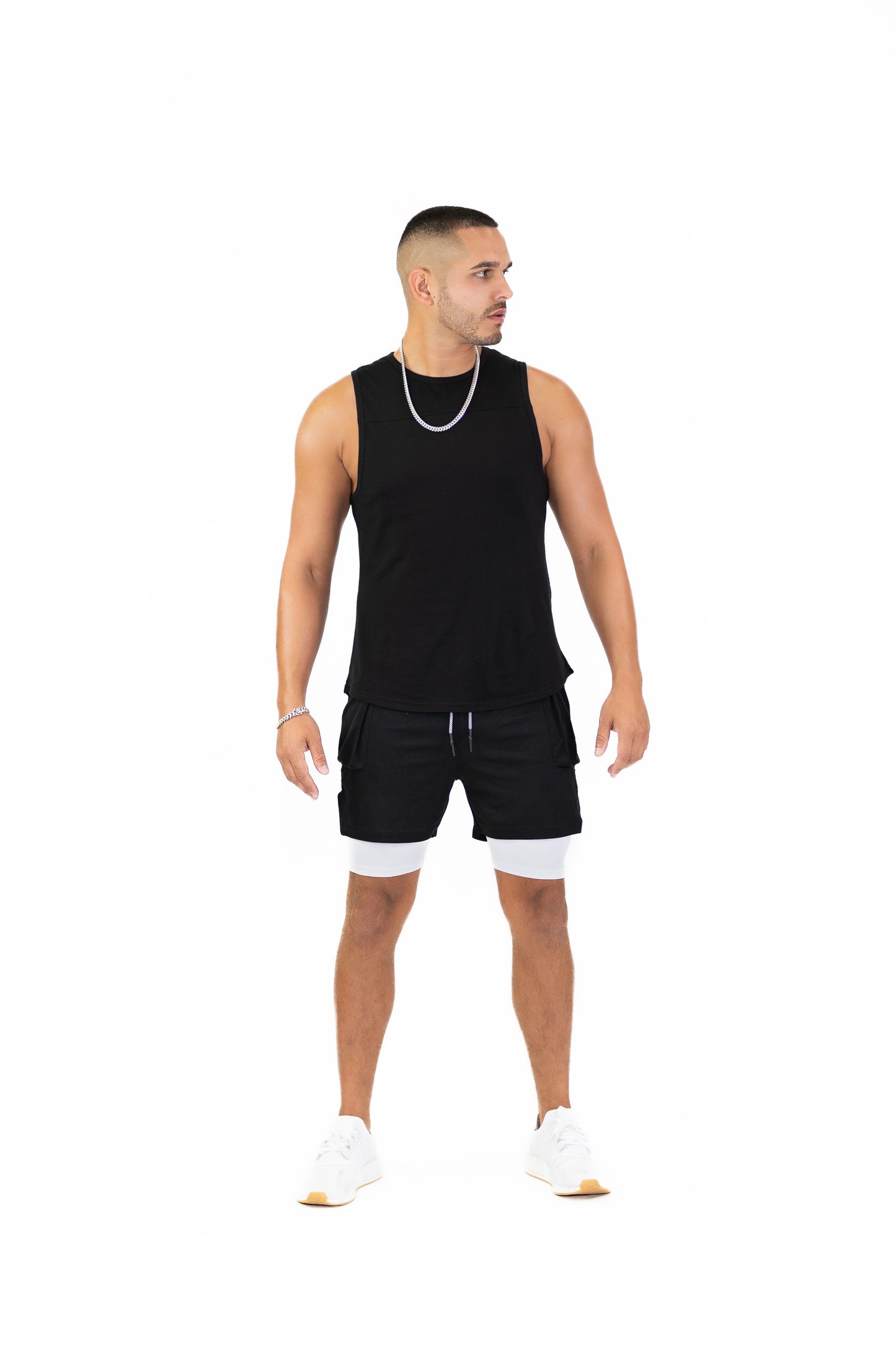 Men's 2-in-1 Shorts (Black) – V By Victoria Inc